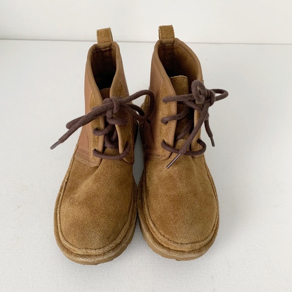 Ugg Kids Neumel II Lace Up Boot Brown Size 3 - Picture 6 of 15